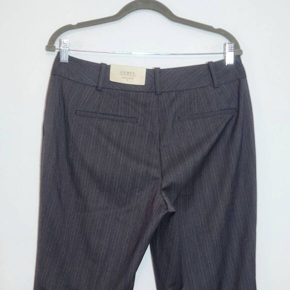 Ann Taylor Gray Pinstripe Trousers NWT Size 8 Gray Stripe Dress Pants - Picture 5 of 10